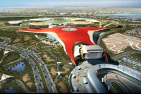 Ferrari подарила трехминутную прогулку по фантастическому парку аттракционов в Абу-Даби задолго до его открытия