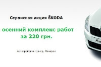 Сервисная акция ŠKODA – осенний комплекс работ за 220 грн.